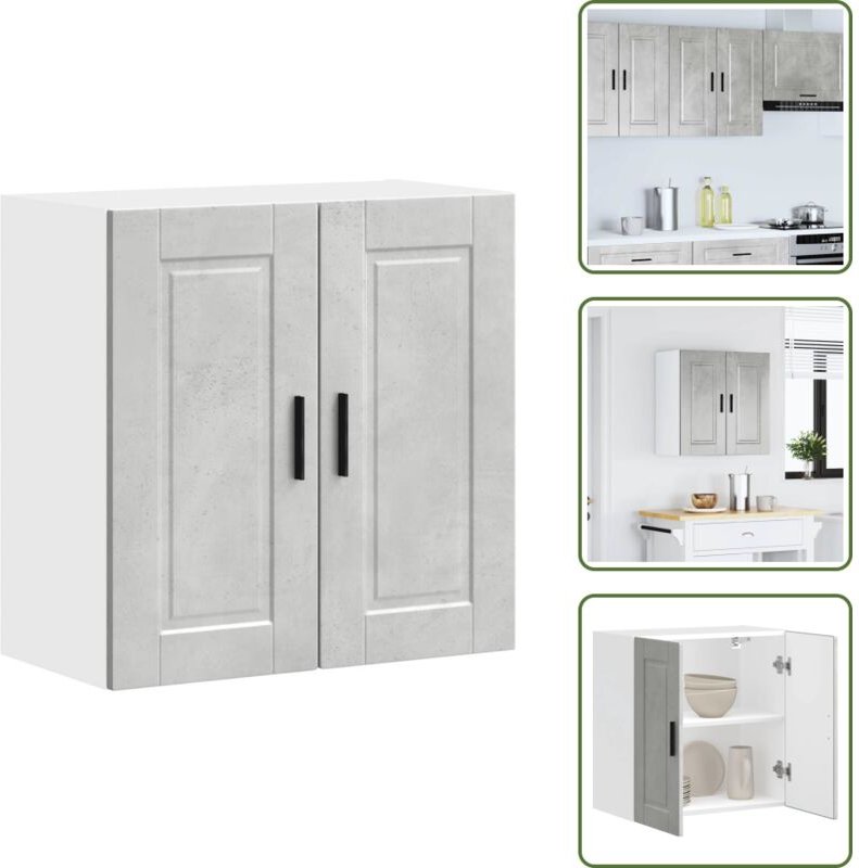Küchen-Hängeschrank Porto Betongrau Holzwerkstoff - Küchen-Wandschrank - Küchen-Wandschränke - Wandschrank Küche - Küche...