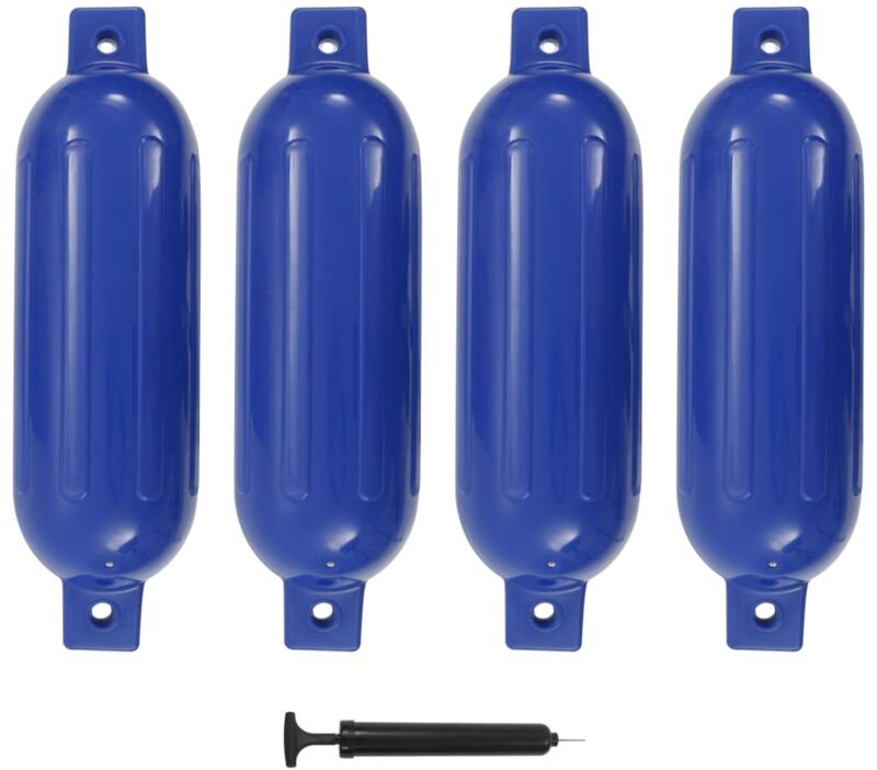 Bootsfender 4 Stk. Blau 51 x 14 cm pvc Vidaxl