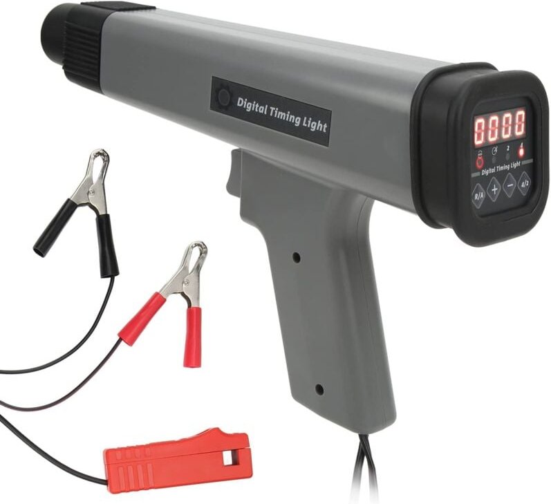 SUNXURY, Digitale Motorsteuerleuchte, 12 V induktives Blitzlicht, Zündzeitpunktleuchte für Auto, Motorrad, Marine