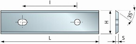 Plättchen 35° 50x12x1,5 I26 - F03FH02884 -CG04MFA310