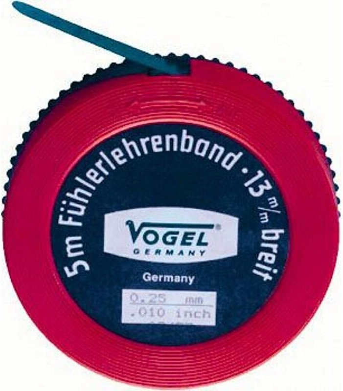 Vogel - Germany Fühlerlehrenband 5 m Messbereich 0,10 mm Federstahl Kunststoffdose