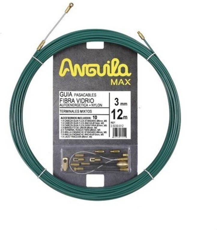 Max 3 mm Glasfaser/Nylon 12 m grüne Tülle - Anguila