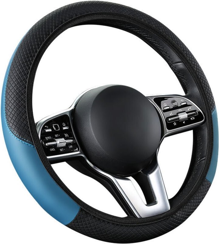 Funda antiscivolo universale per volante auto, in pelle sintetica, per decorazione temporanea, senza interni in pelle, c...