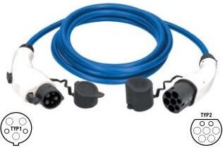Typ 2 auf Typ 1 Ladekabel für E-Auto 5 m 7,2 kW 1-phasig 32 a