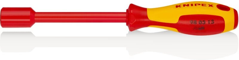 98 03 13 Steckschlüssel mit Schraubendreher-Griff isoliert mit Mehrkomponenten-Hüllen, VDE-geprüft brüniert 237 mm