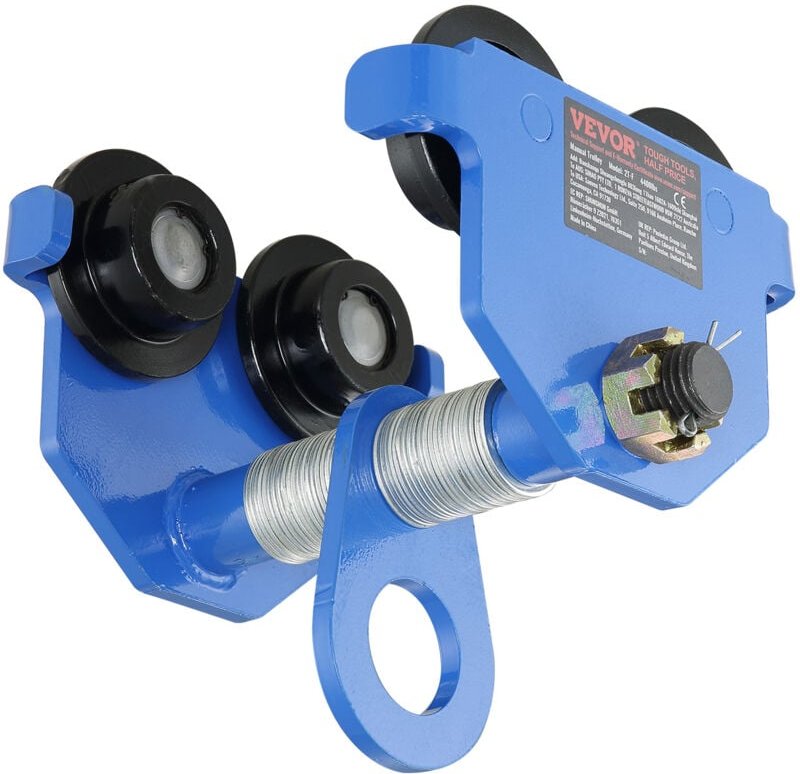 Mophorn - vevor Laufkatze 2000 kg Tragkraft Rollfahrwerk mit Doppelrädern,einstellbar für I-Trägerflanschbreite 63,5 bis...