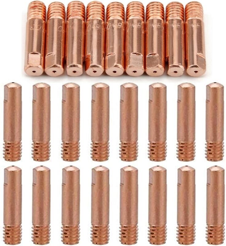 Beijiyi - Reboot 40 Stück MB15 15AK Gasdüsen Kontaktdüsen Düsenhalter 0,8/1,0 mm MIG/MAG-Schweißbrenner-Verbrauchsmateri...