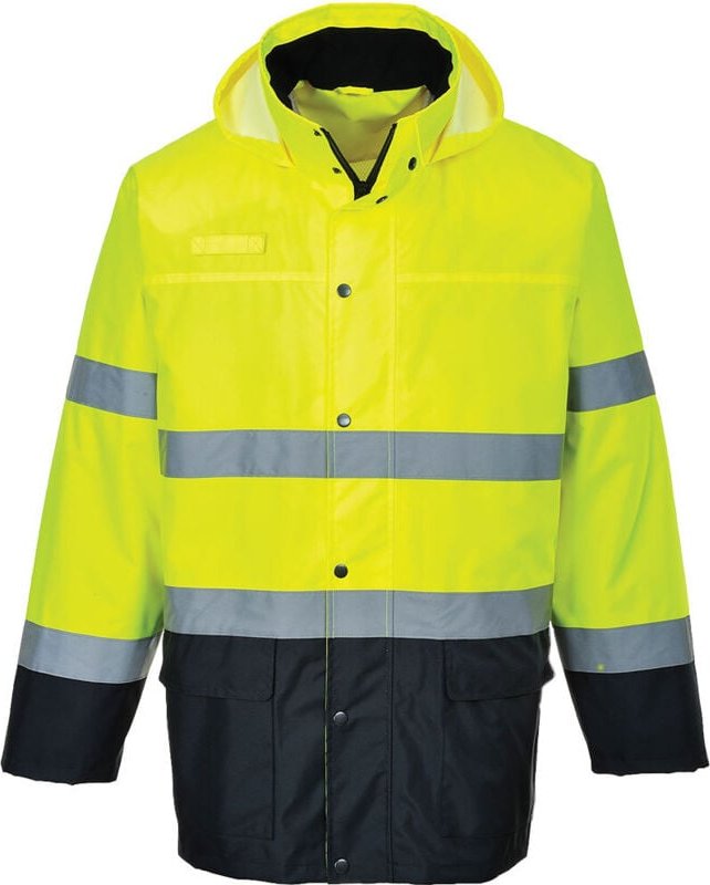 Regenjacke HV zweifarbig Gelb/Navy M