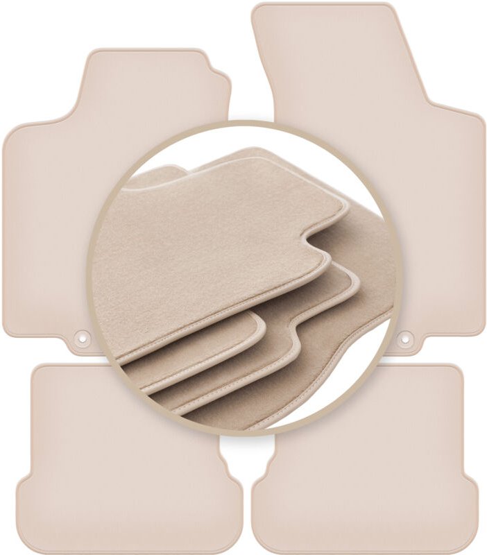 Beige Matten PREMIUM für: Volkswagen Golf IV Cabrio 1998-2002