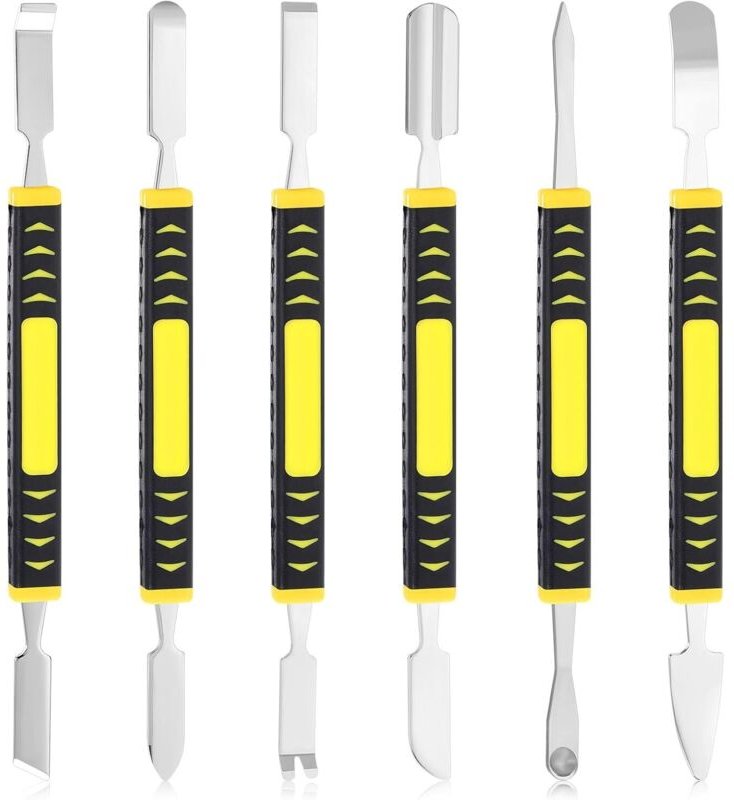 6 Stück kleine Brechstangen aus Metall zur Reparatur von Haushaltsgeräten für Handys, Computer, Brillen, kleine digitale...