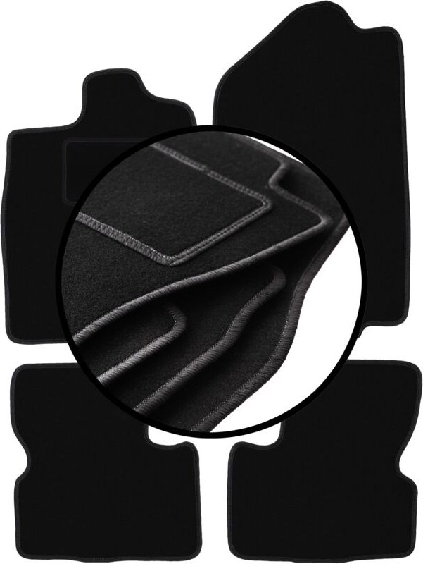 Kompletter Satz Veloursmatten für: Opel Vectra A Limousine, Liftback, Fließheck (1988-1995)