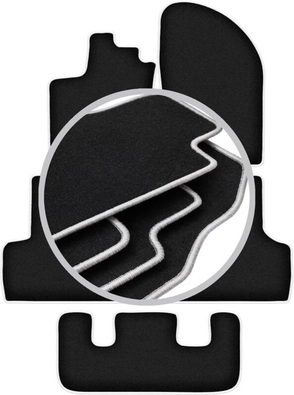 CARLUX-SILVER Autofußmatten für: Dacia Lodgy 7-Sitzer (2012-)