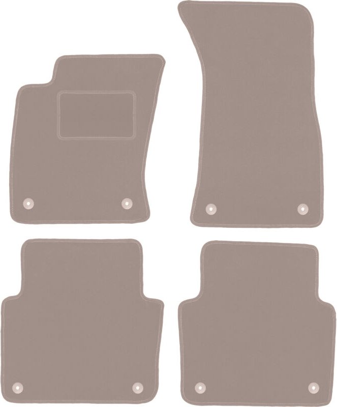 Beige Veloursmatten für: Audi A8 D3 Limousine (2002-2009)