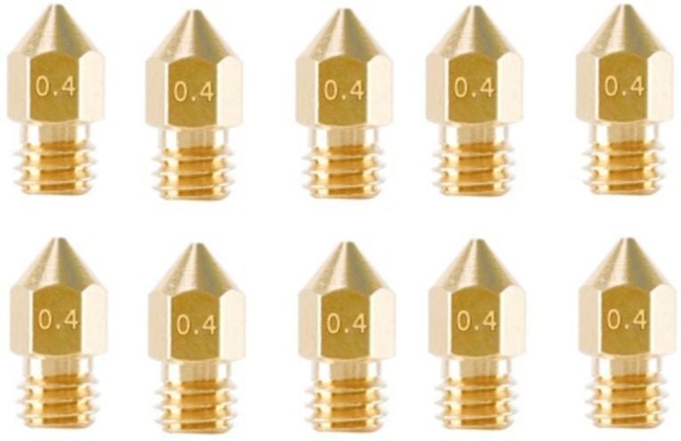 Thumbnail - 10 STÜCKE MK8 Spitze MessingdüSe Druckkopf Verbrauchsmaterialien 1,75 / 0,4 Mm 3D-Drucker ExtruderdüSen DIY DüSe