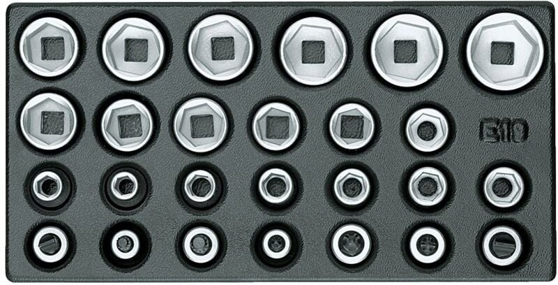 Thumbnail - 1500 ES-19 is Satz Steckschlüsseleinsätze 1/2' in 1/3 ES-Modul
