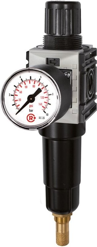 Filterregler »FUTURA-mini« Metallbeh. Std.mano, va, g 1/4, 0,5-10 - Riegler