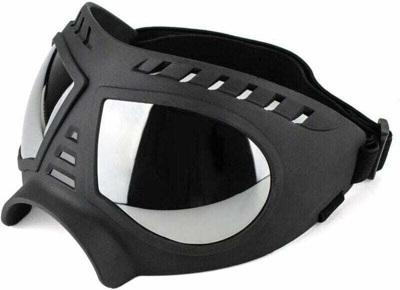 Hundebrille, Haustierbrille, UV-Schutz, wasser- und winddicht, für mittelgroße und große Hunde, Schwarz