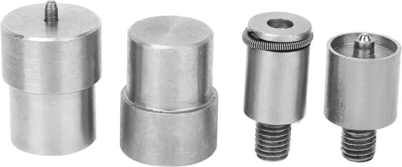 4-teiliges Set Druckknopf-Stanzwerkzeuge, Edelstahl-Druckknopf-Stanzwerkzeuge, Ersatzsets für Handdruckknopfmaschinen fü...