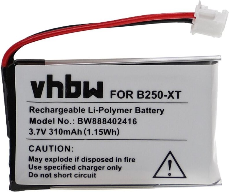 Vhbw - Akku Ersatz für BlueParrot 80-7927-00-00, 89-1343-00-00, BT190545 für Wireless Headset Kopfhörer (310mAh, 3,7V, L...