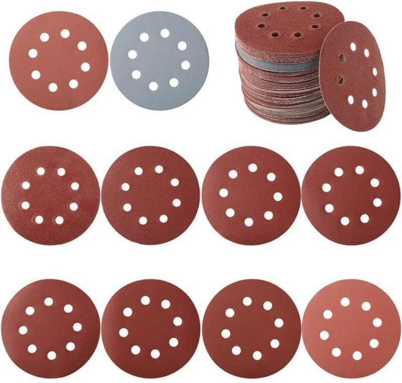 Thumbnail - CHOYCLIT 100 PCS Schleifscheibe, Schleifpapier, Schleifpapier für Kreisschleifer Körnung 80/180/240/320/400/800/1000/150...
