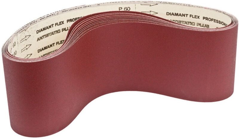 Satz mit 10 Korund-Schleifbandern 8070x150 gr 60/80/100/120