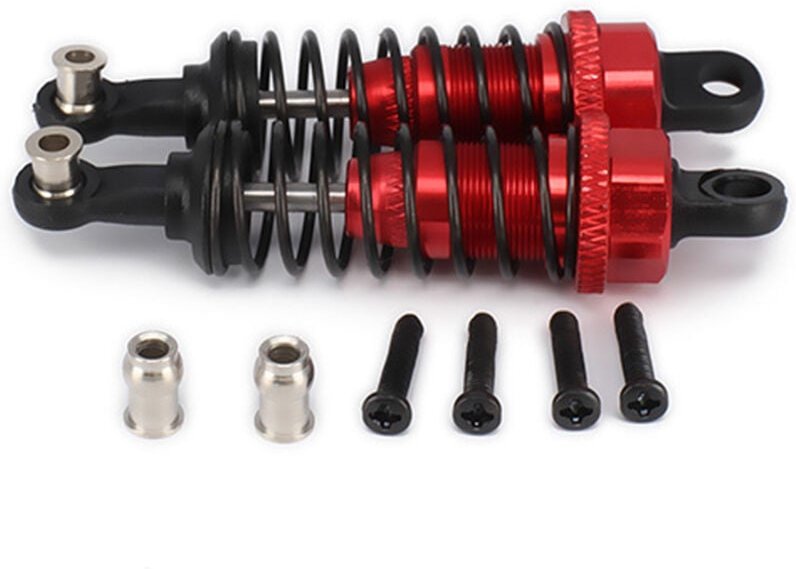 2 StüCke öL Einstellbare 65Mm StoßDäMpfer DäMpfer für Rc Auto 1/18 A959 A969 A979 K929 , Rot