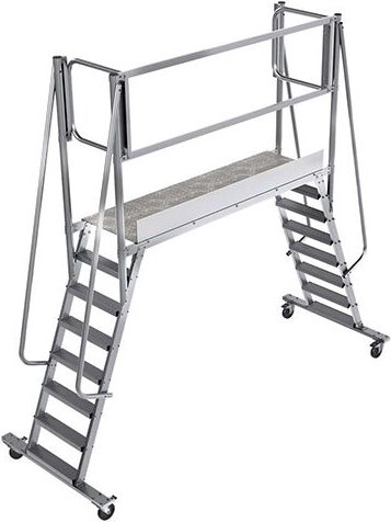 Mobile Plattformtreppe 4 Stufen - Maximale Arbeitshöhe 2.82m - PONT04-1800
