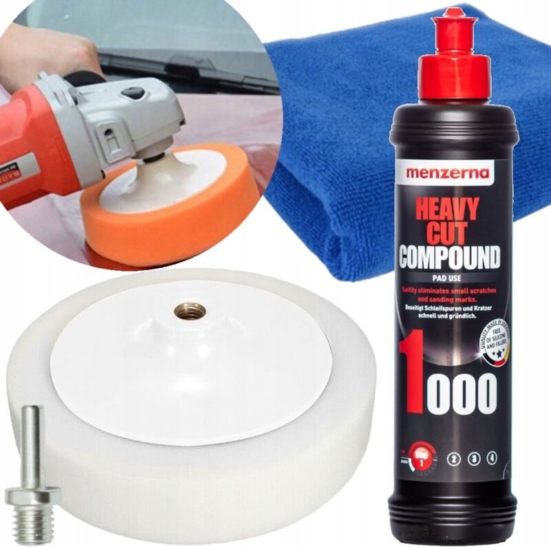 MENZERNA HCC 1000 Polierpaste + 125 mm Lackpolierpad-Set