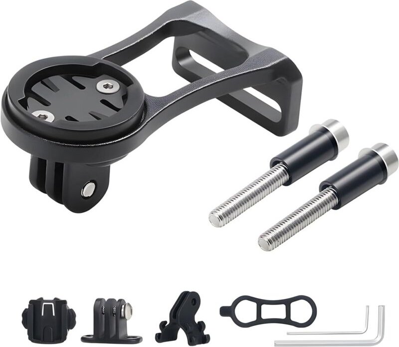 Fahrradhalterung für Garmin Edge, Fahrradlenkerhalterung aus Aluminiumlegierung, Kombihalterung für Garmin Edge GoPro (2...