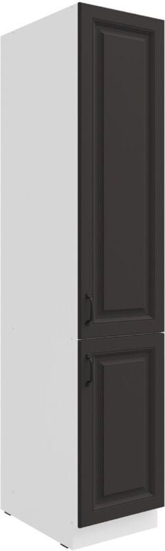 Küchen Preisbombe - Küchen Vorratshochschrank 40 cm Stilo Grau Küchenzeile Küchenblock