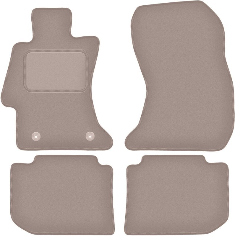 Beige Velours-Fußmatten für: Subaru XV Crossover (2011-2017)