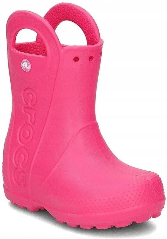 Thumbnail - Crocs Handle Rain Boot Kids 12803 B14 J13eu 3233 Candy Pink