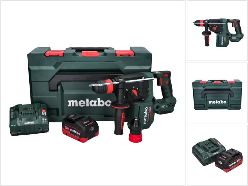 Metabo KH 18 LTX BL 28 Q Akku Bohrhammer 18 V 3 J SDS plus Brushless + 1x Akku 5,5 Ah + Ladegerät + metaBOX