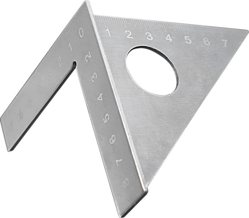 45/90-Grad-Kombinationslineal, rechtwinkliges Lineal, Edelstahl, hitzebeständig, korrosionsbeständig, hochpräzise Messge...