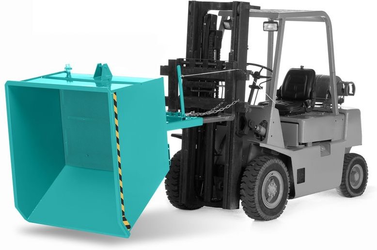 RR Industrietechnik Spänekipper Typ RUK-S 780x1400x680mm 500dm³ RAL 5018 Türkisblau