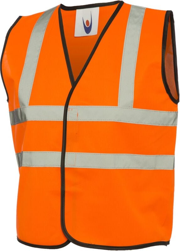 Thumbnail - Kinder Hi Vis Warnweste Orange 10/13 Jr. 120 g/m²