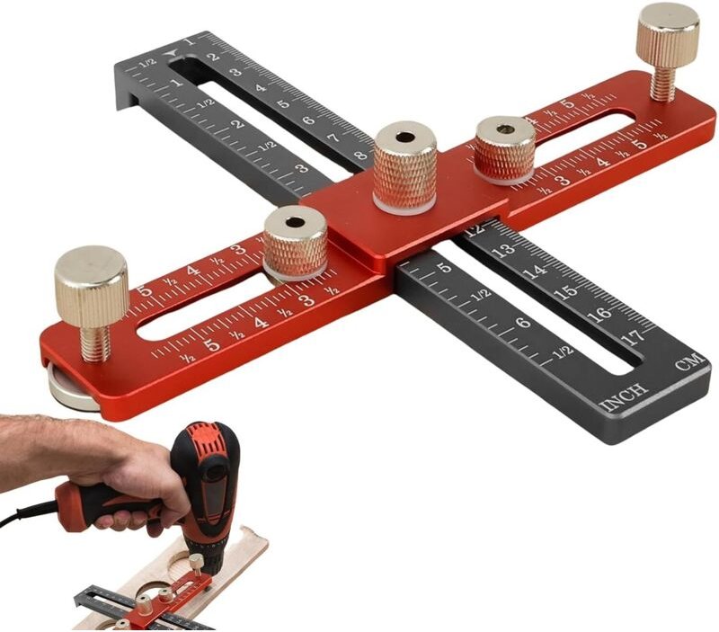 Schrankgriff-Vorrichtungswerkzeug, Schranktürgriff-Hardware-Vorrichtung, verstellbares Bohrvorrichtungs-Führungswerkzeug...