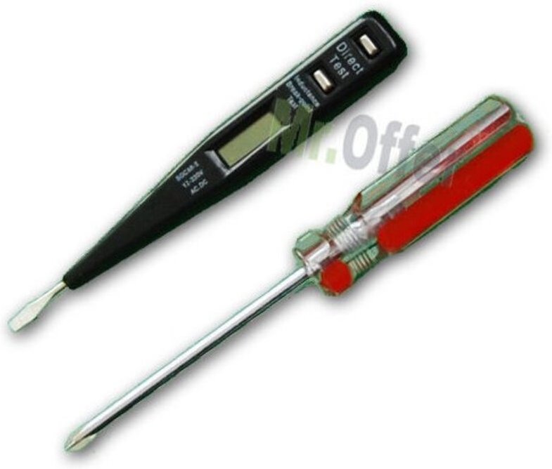 Trade Shop Traesio - Trade Shop - schraubendreher-satz + digitaler phasenprüfer lcd-display spannungsprüfer 220V -