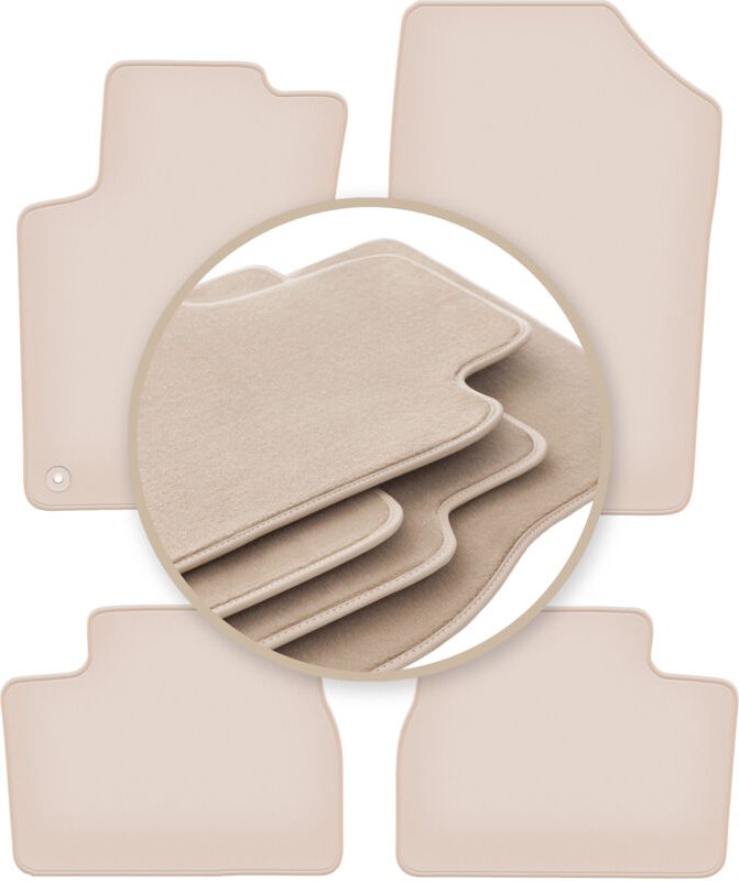 Beige Matten PREMIUM für: Peugeot 207 SW, Kombi, Schrägheck 2006-2012