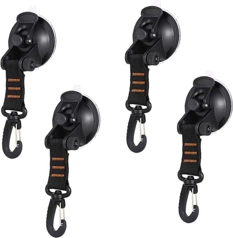 4-teiliger Saugnapf-Anker, Anker-Saugnäpfe, Hochleistungs-Saugnapf-Anker mit Zurrhaken-Halterung, Saugnapf-Befestigungsh...