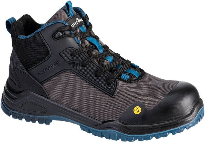 Sicherheitsschuhe hohe Bevel S3S ESD SR FO Schwarz/Blau 39
