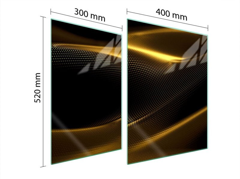 GLASSCHUTZPLATTE FÜR HERD 70x52 GOLD