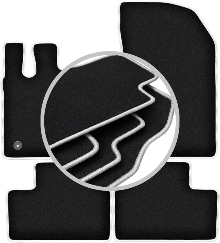 CARLUX-SILVER Autofußmatten für: Renault Captur II Crossover (2020-)