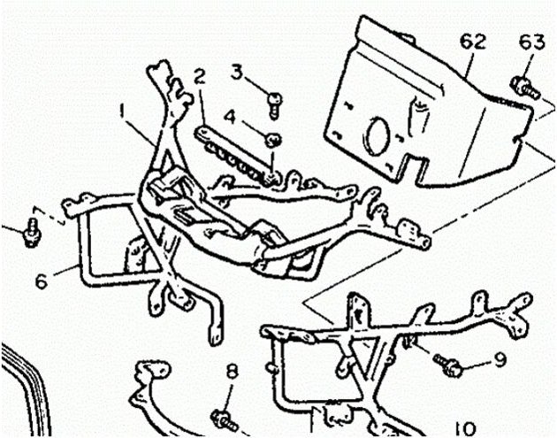 Yamaha - 26H-28356-00 Verkleidung 1 Unterstützung 1 – Royale Venture 1300 88–91