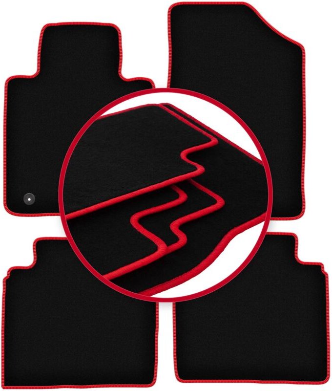 CARLUX-RED Autofußmatten für: Kia Optima IV SW Kombi (2015-)