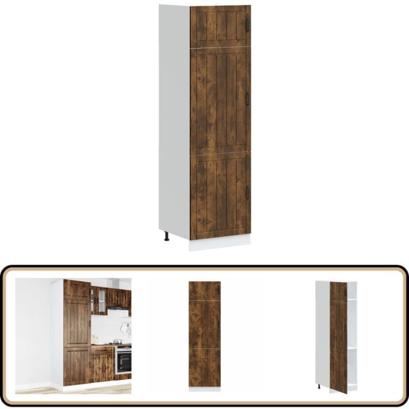 Vidaxl - Küchenschrank Lucca Räuchereiche Holzwerkstoff