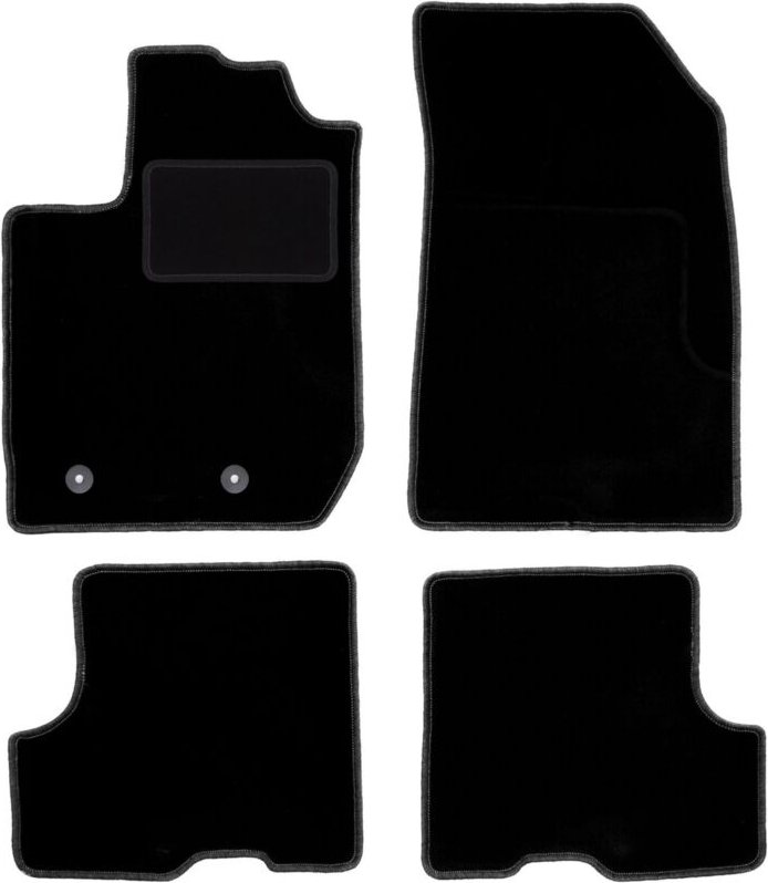Schwarze Veloursmatten für: Dacia Sandero II FL Fließheck (2018-2021)