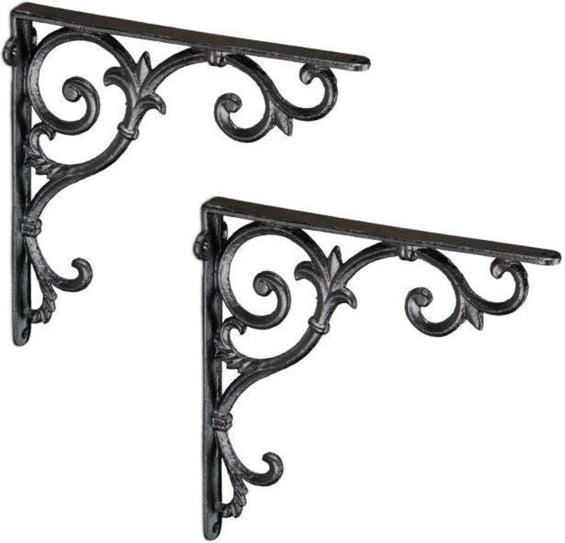 Set of 2 shelf brackets in vintage look
