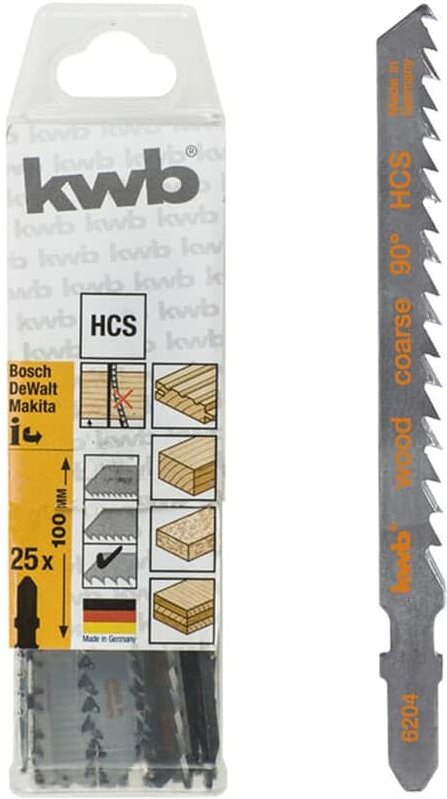 KWB - 25x Stichsägeblatt t 144 dp für weiches Holz, Zubehör Stichsäge