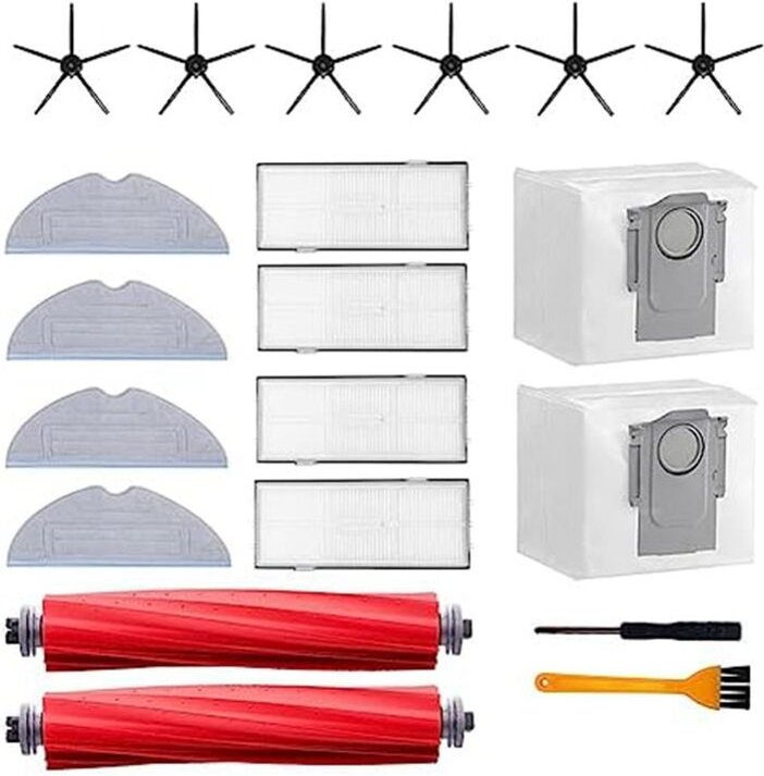 Für S7 S7 + Wichtigsten Seite Pinsel Staub Taschen Mopp Tücher HEPA-Filter